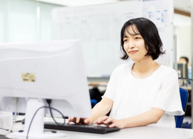 PC作業の様子